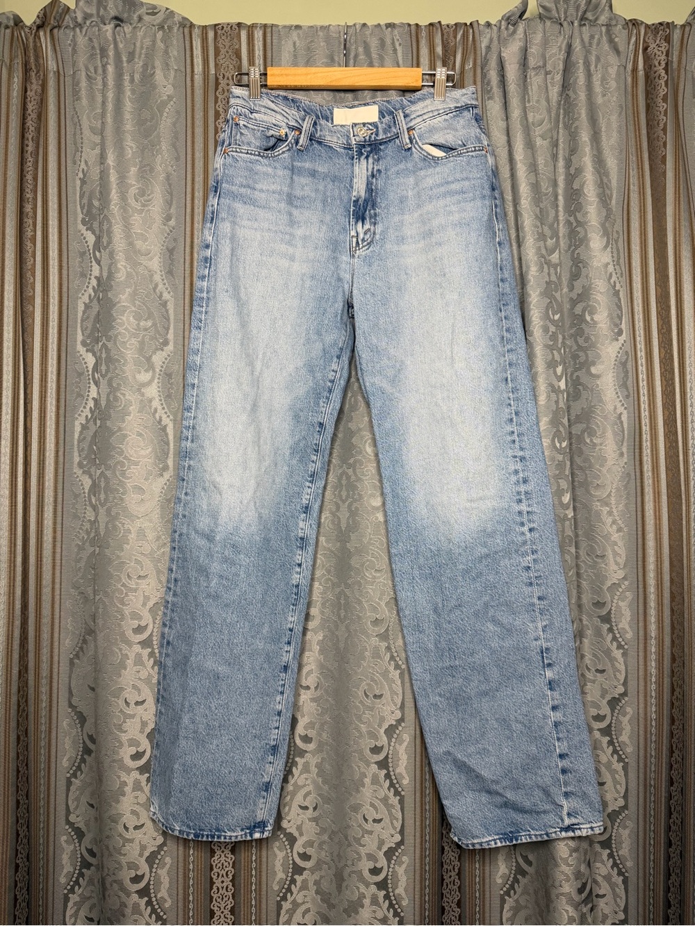 MOTHER Light Blue Wide-Leg Jeans - Picture 3 of 6